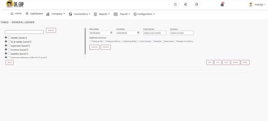 screenshot of Dr. ERP